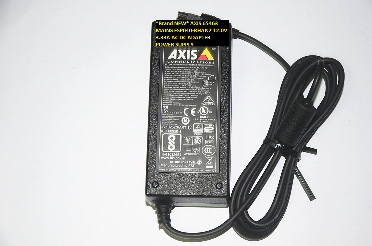 *Brand NEW* 12.0V 3.33A AC DC ADAPTER AXIS MAINS FSP040-RHAN2 65463 POWER SUPPLY